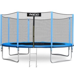 Trampolina ogrodowa 13ft/404cm z siatką zewnętrzną i drabinką - Neo-Sport
