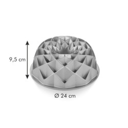 Forma na babkę wysoka DELÍCIA ø 24 cm diament - Tescoma