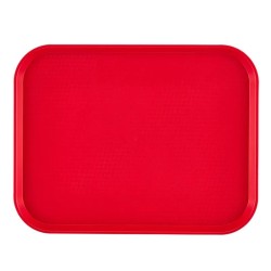 Taca z polipropylenu, 457x355 mm, fakturowana powierzchnia czerwona - CAMBRO Fast Food